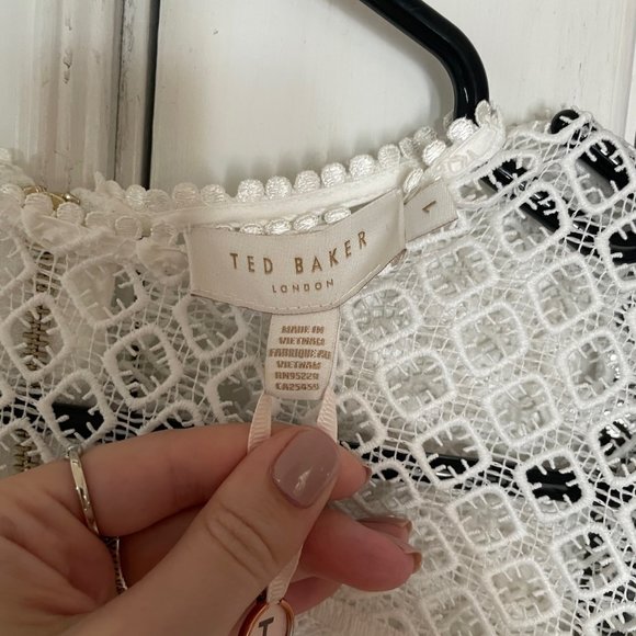 Ted Baker Allara Dress, White Lace Crewneck Dress, Ted Size 1, NWT - Picture 5 of 5